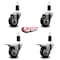 Service Caster 3'' Black Poly Swivel 1-3/8'' Expanding Stem Caster Set 2 Total Lock Brakes, 4PK SCC-EXTTL20S314-PPUB-BLK-2-S-2-138 - alternate 5